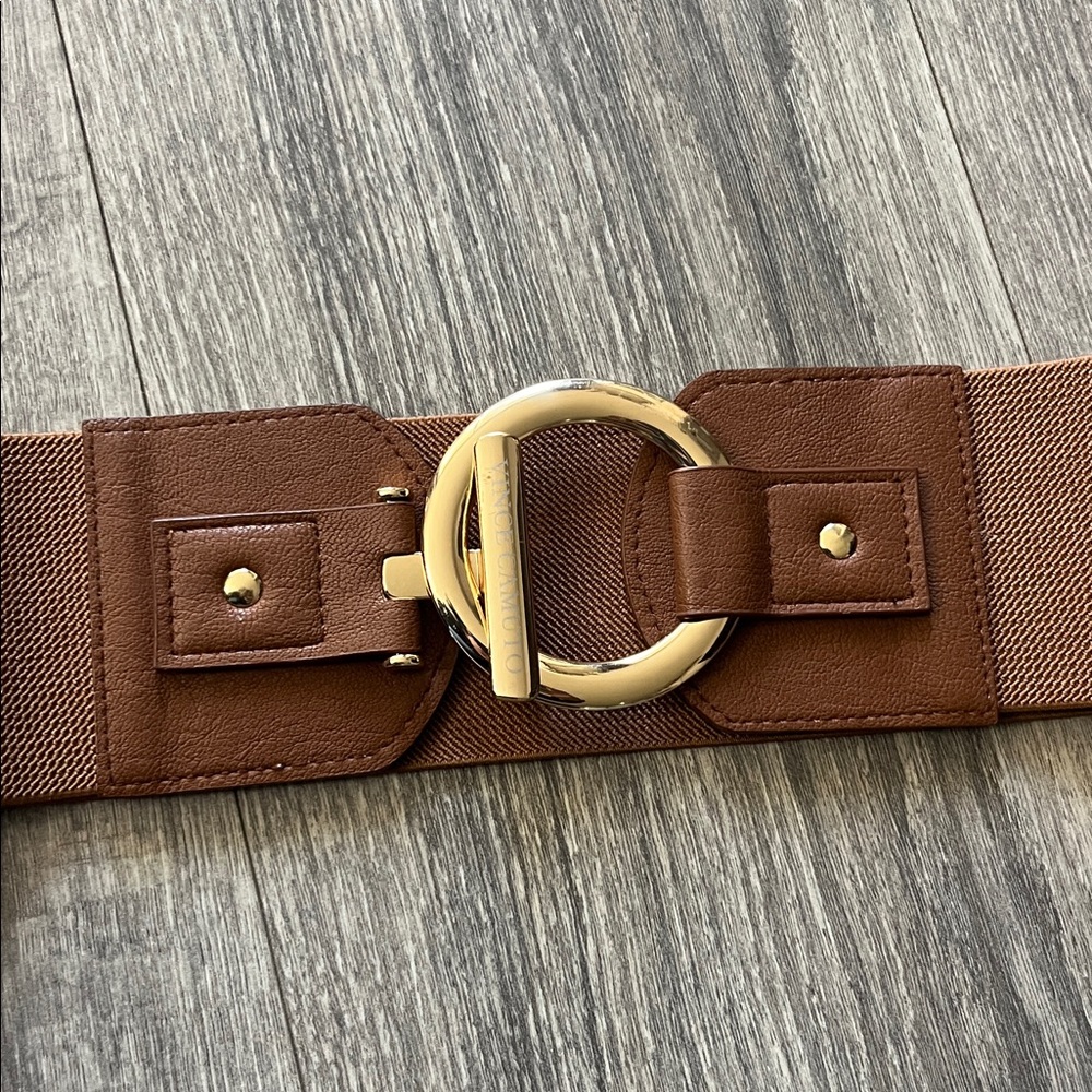 Vincent Camuto Circle and Bar Interlocking Stretch Belt (Size Small/Medium) - Picture 2 of 6